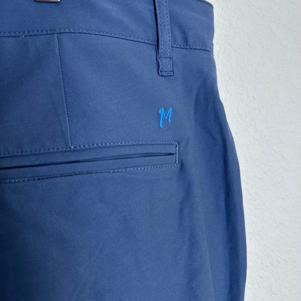 Mugsy Bennies Men Golf Shorts 40 Slate Blue Performance Stretch Moisture Wicking